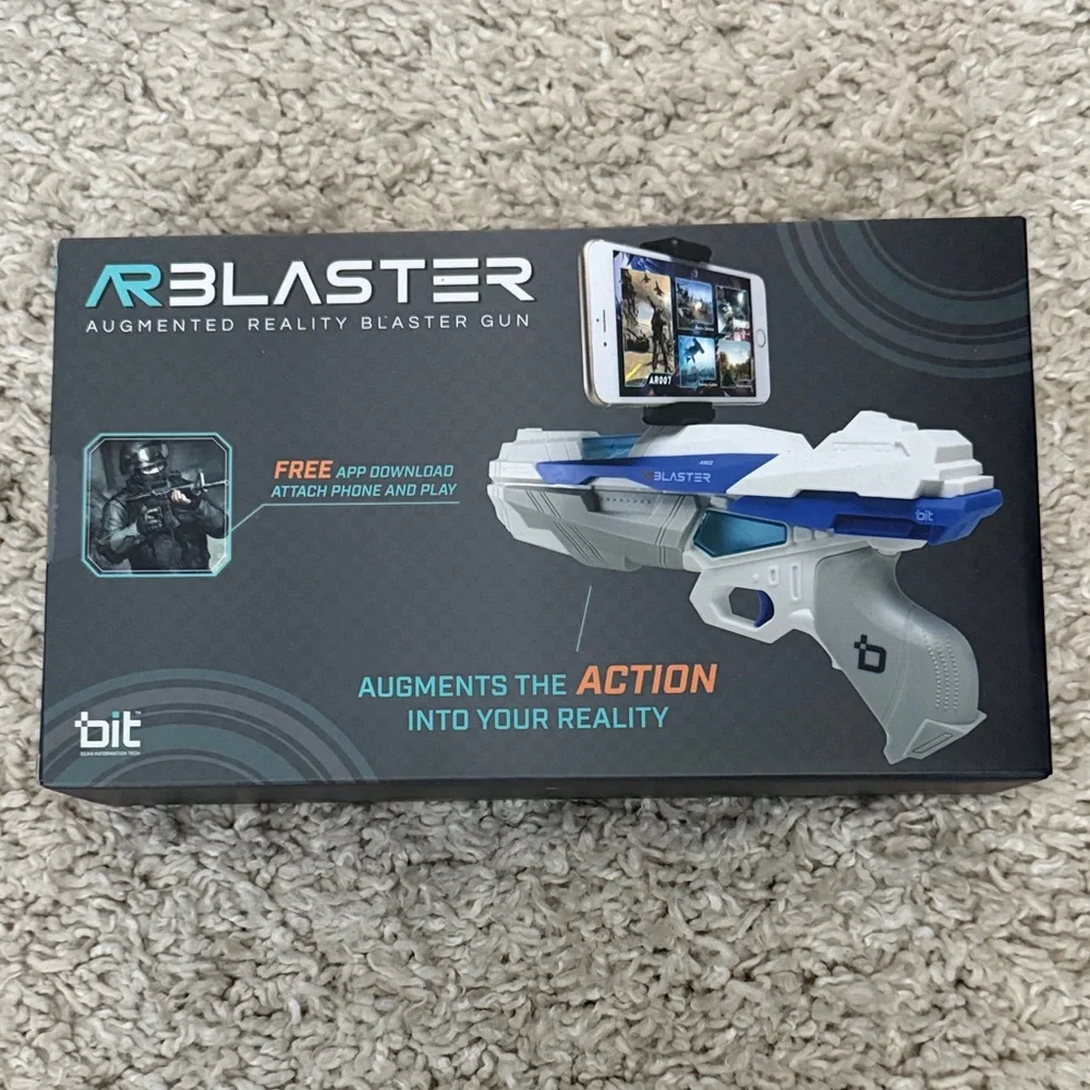 VR Blaster Augmented Reality Blaster Gun - White and Blue
